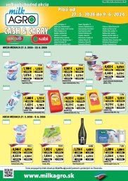 1. strana letáka Milk-Agro 27. 5. - 9. 6. 2026 Cash and Carry