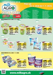 1. strana letáka Milk-Agro 24. 6. - 7. 7. 2026 Cash and Carry