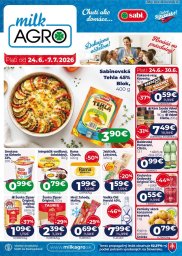 1. strana letáka Milk-Agro 24. 6. - 7. 7. 2026 