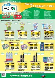 1. strana letáka Milk-Agro 8. 7. - 21. 7. 2026 Cash and Carry