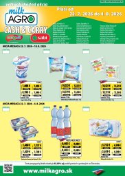 1. strana letáka Milk-Agro 22. 7. - 4. 8. 2026 Cash and Carry