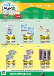 1. strana letáka Milk-Agro 5. 8. - 18. 8. 2026 Cash and Carry