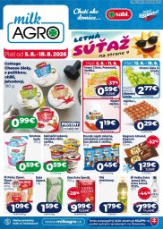 1. strana letáka Milk-Agro 5. 8. - 18. 8. 2026 