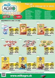 1. strana letáka Milk-Agro 16. 9. - 22. 9. 2026 Cash and Carry