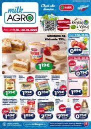 1. strana letáka Milk-Agro 7. 10. - 20. 10. 2026 