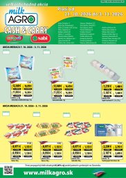 1. strana letáka Milk-Agro 21. 10. - 3. 11. 2026 Cash and Carry